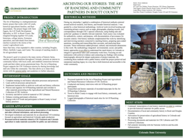 Archiving Our Stories: The Art of Ranching and Community Partners in Routt County
