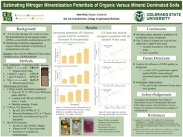 Estimating Nitrogen Mineralization Potentials of Organic Versus Mineral Dominated Soils