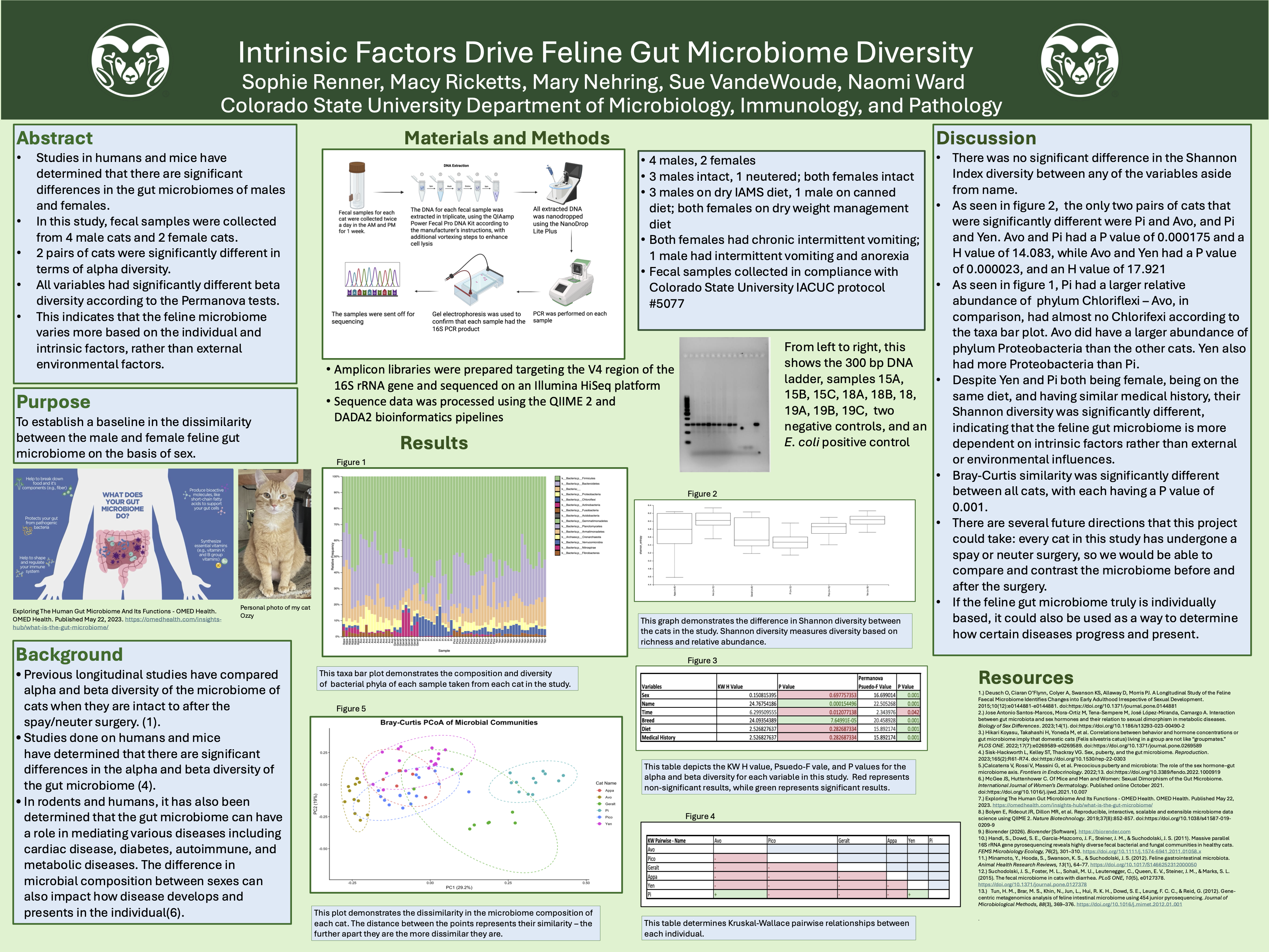 Intrinsic Factors Drive Feline Gut Microbiome Diversity​