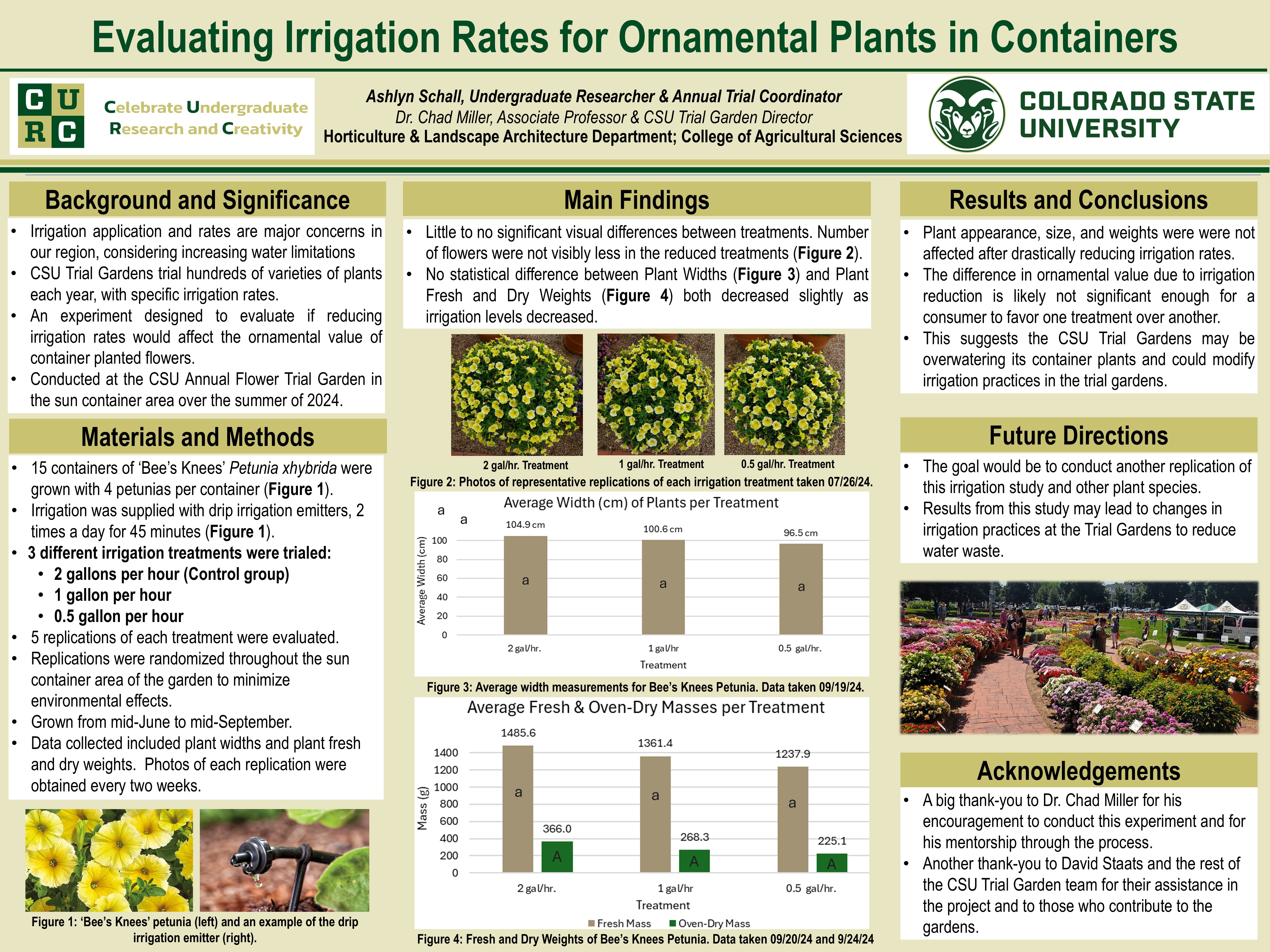 Evaluating Irrigation Rates for Ornamental Plants in Containers